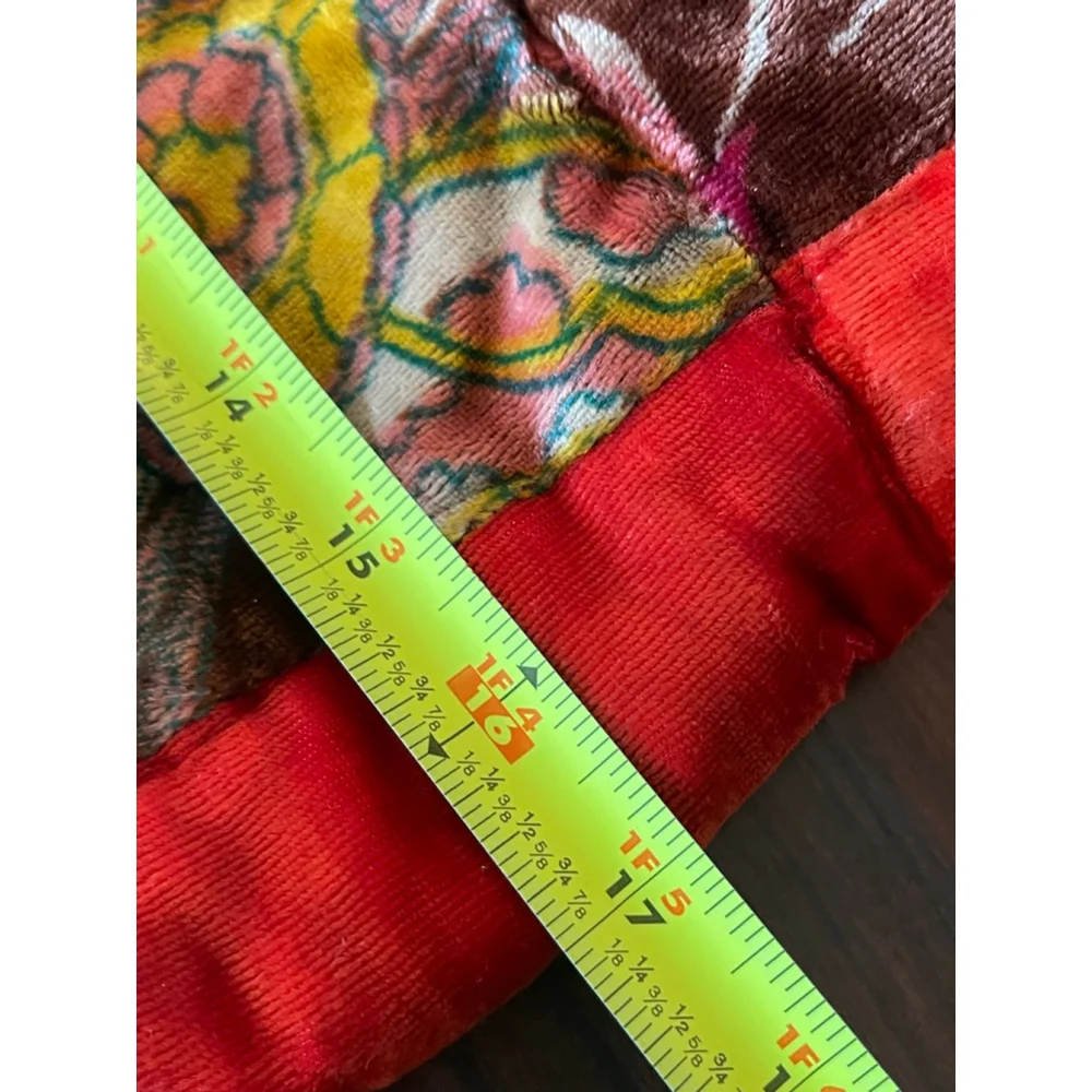 Lot of 10 Vintage 60s Patchwork Velvet Pillow Shams India Boho Handmade